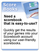 Easy-to-use baseball and softball scorebooks