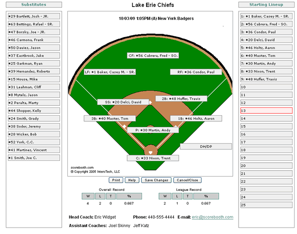 ... Stats Software Program, Baseball Statistics, Softball Statistics