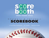Baseball scorebook from Scorebooth